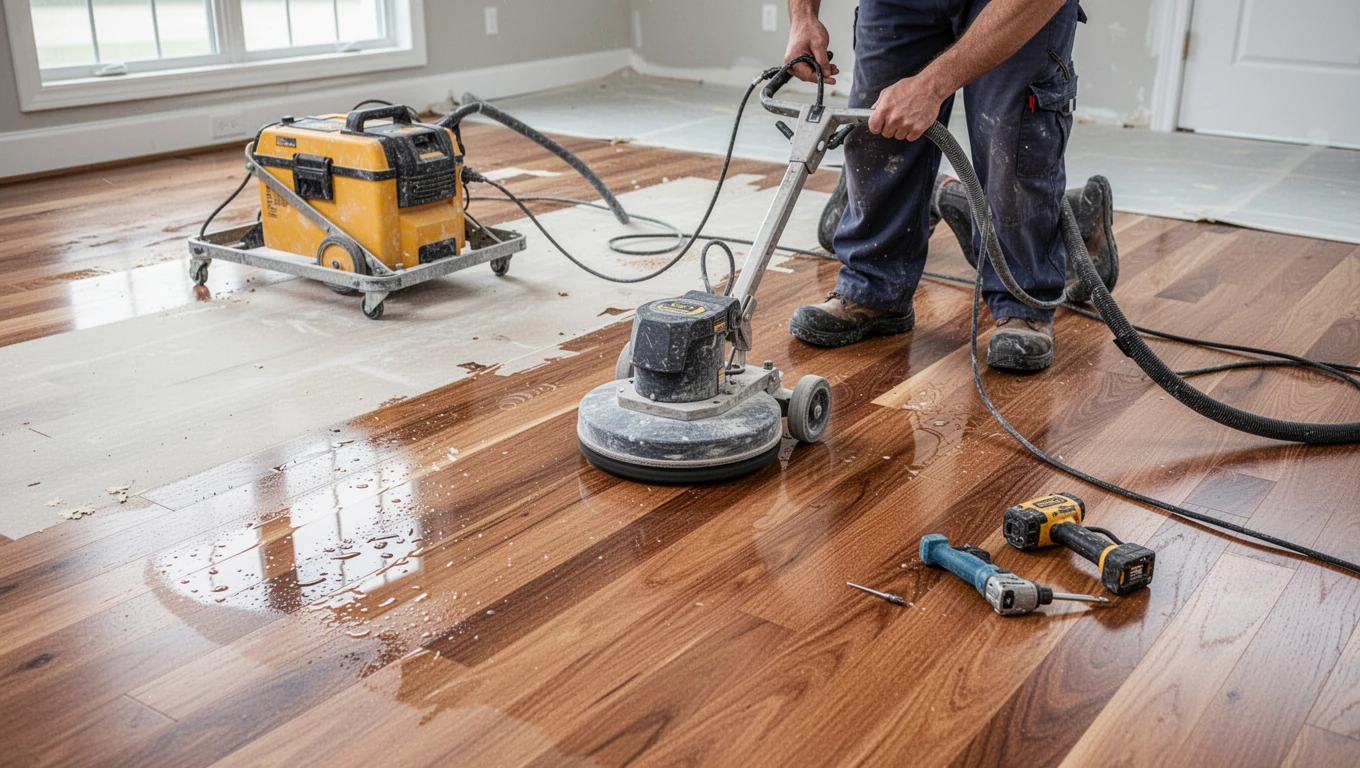 Hardwood Floor Drying