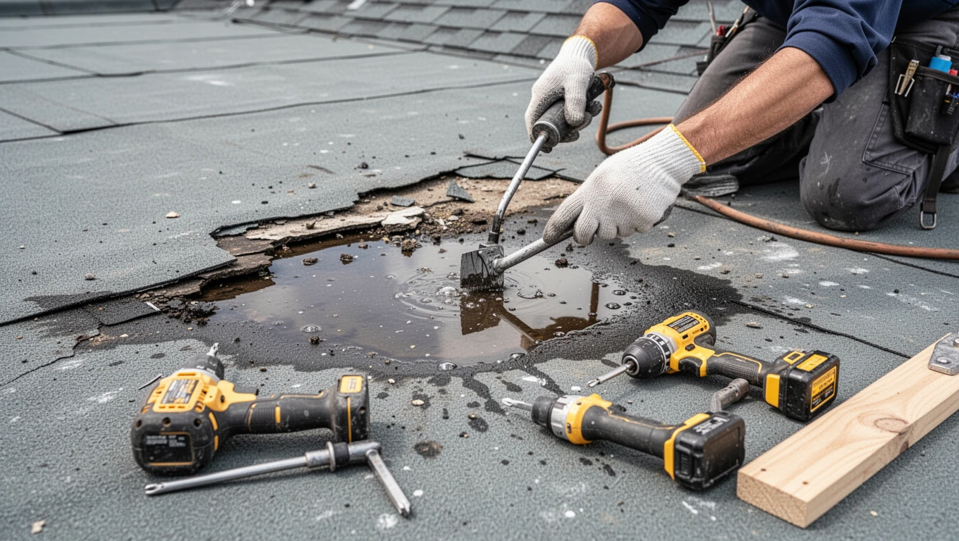 Roof Leak Water Damage Repair